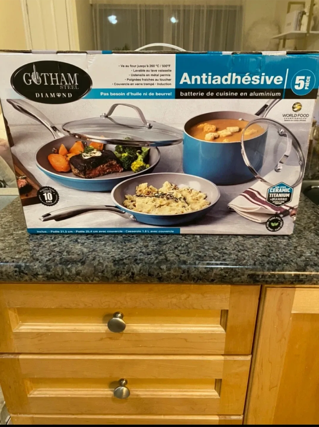 Gotham Steel Diamond 5-Piece Cookware Set