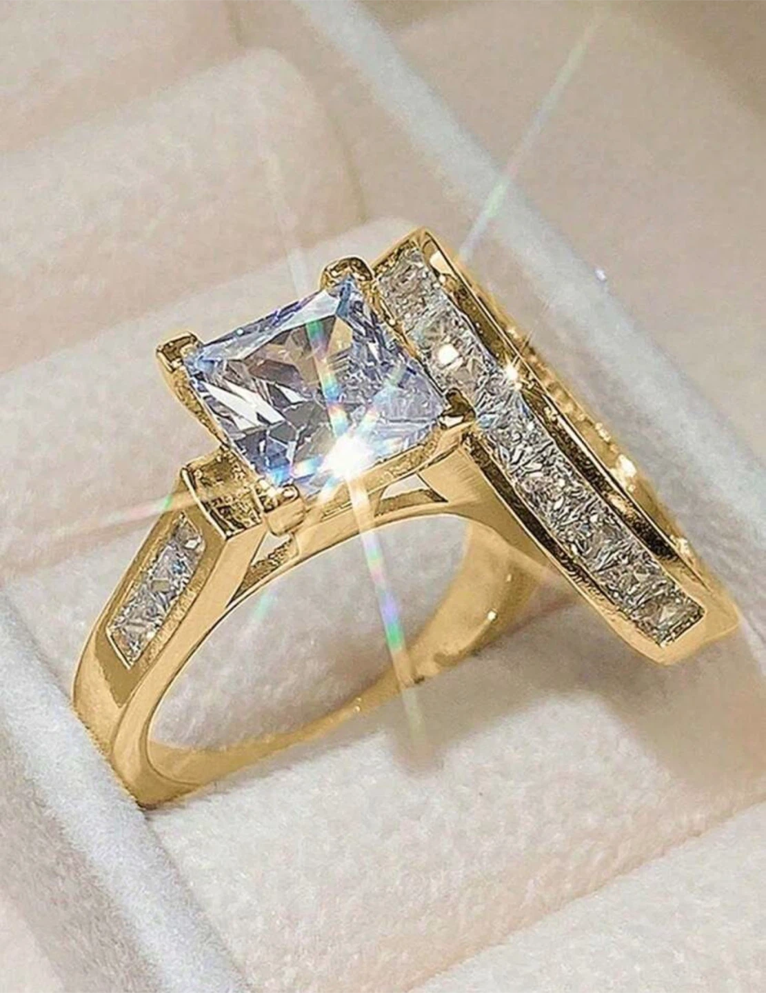 Princess Cut Cubic Zirconia Wedding Ring Set - photo 4