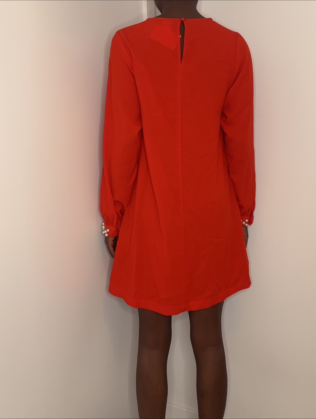 H&M Holiday Party Red Long Sleeve Dress - Size CA 2 - photo 4