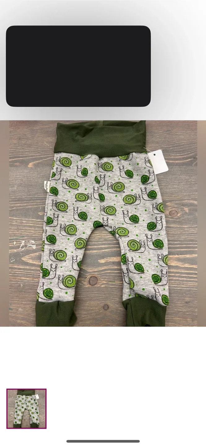 New handmade snail fleece lined grow with pants