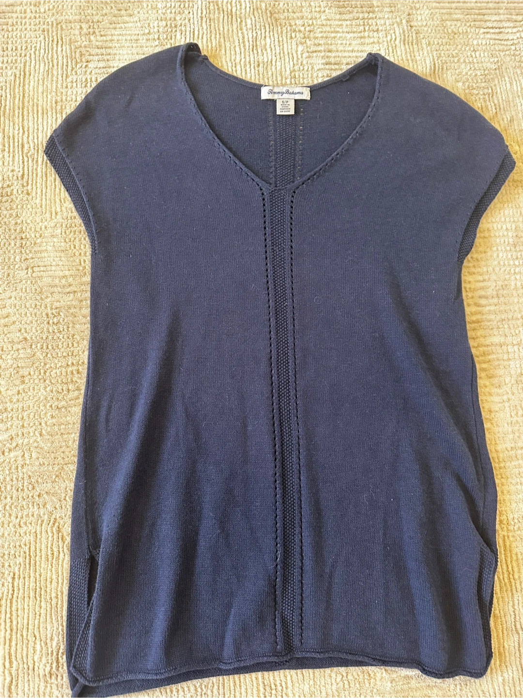 Tommy Bahama Knit Top - Size S - Navy Blue - photo 3