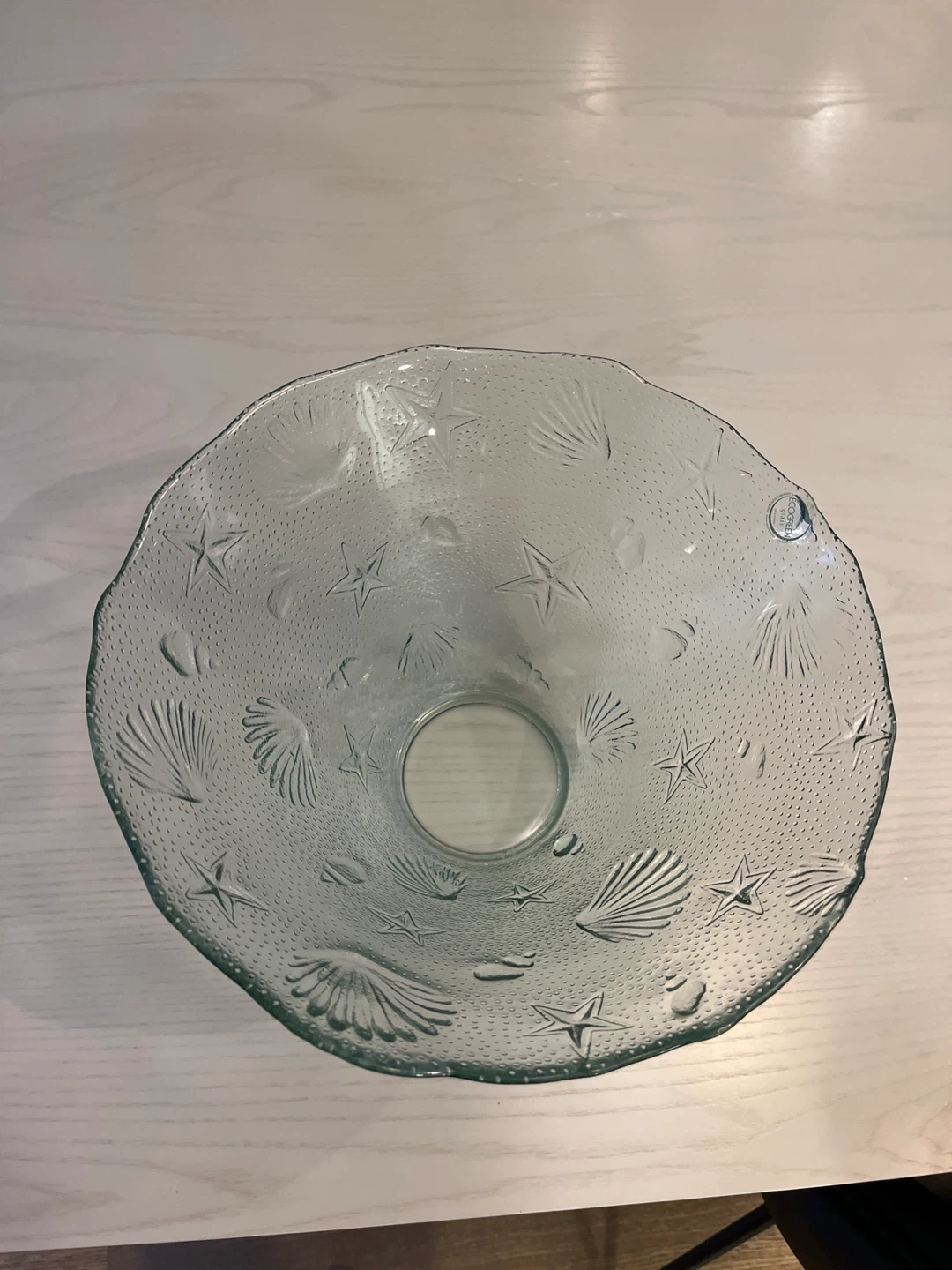 Glass serving bowl , about 9 inches tall - photo 3
