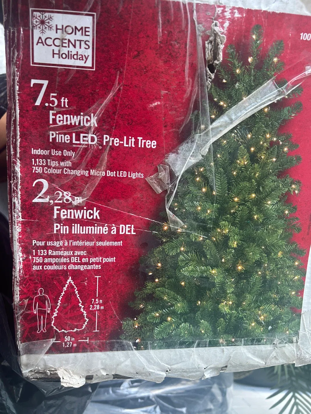 Home Accents Holiday Fenwick 7.5ft Pre-Lit Tree