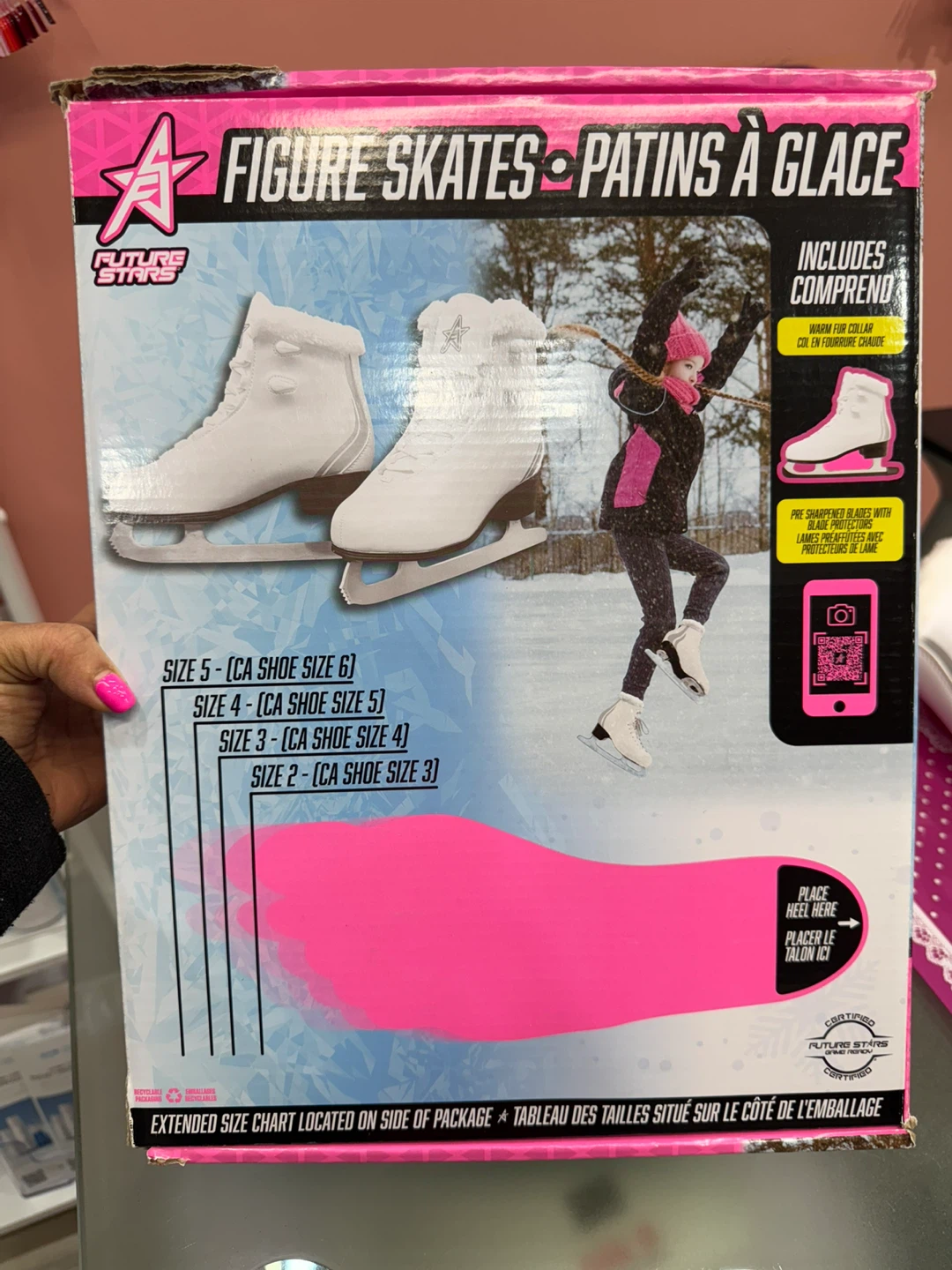 Future Stars White Figure Skates - Size 3 (Shoe Size 4)