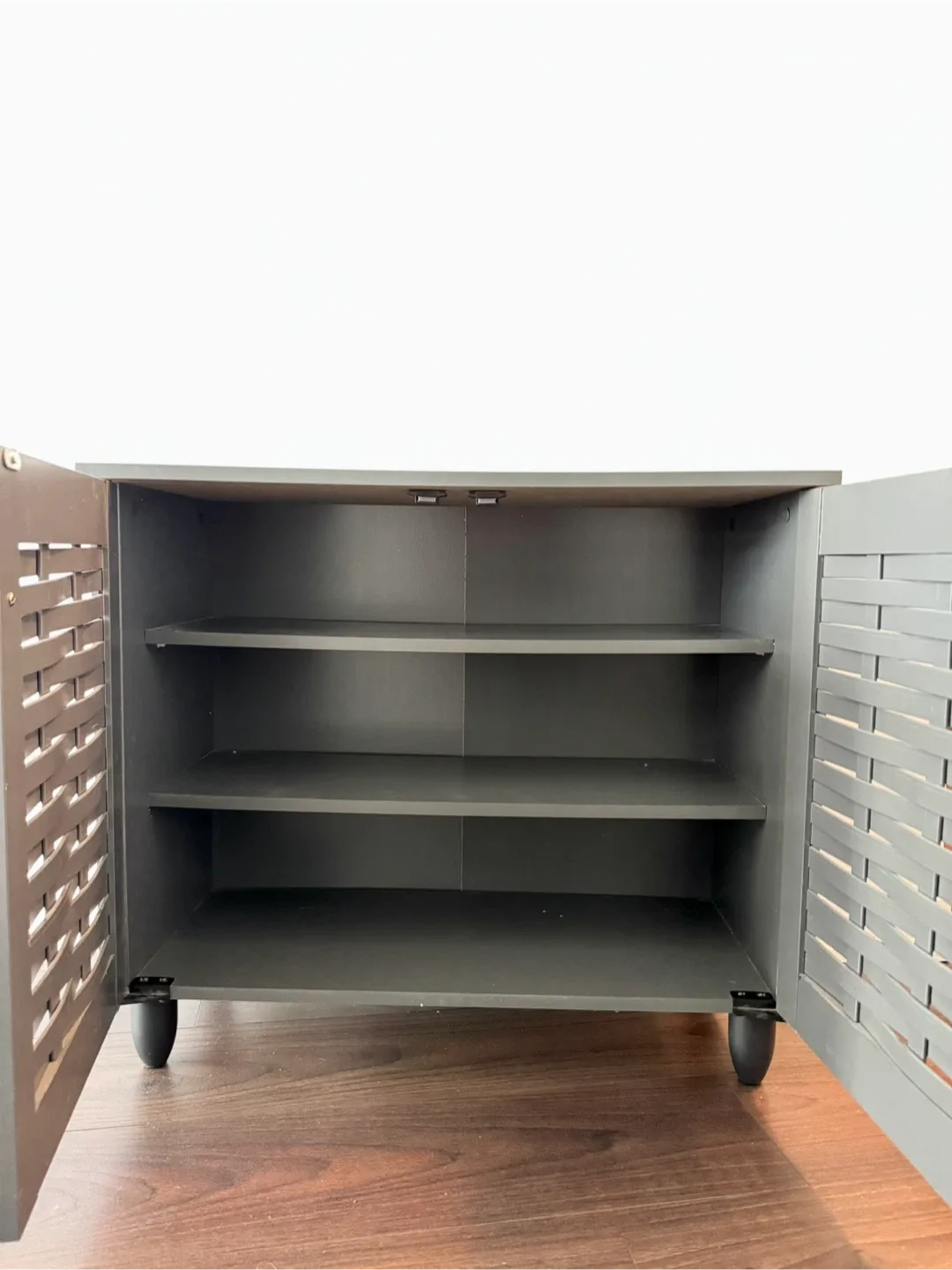 Grey Cabinet with Woven Door Design image indicator(7)