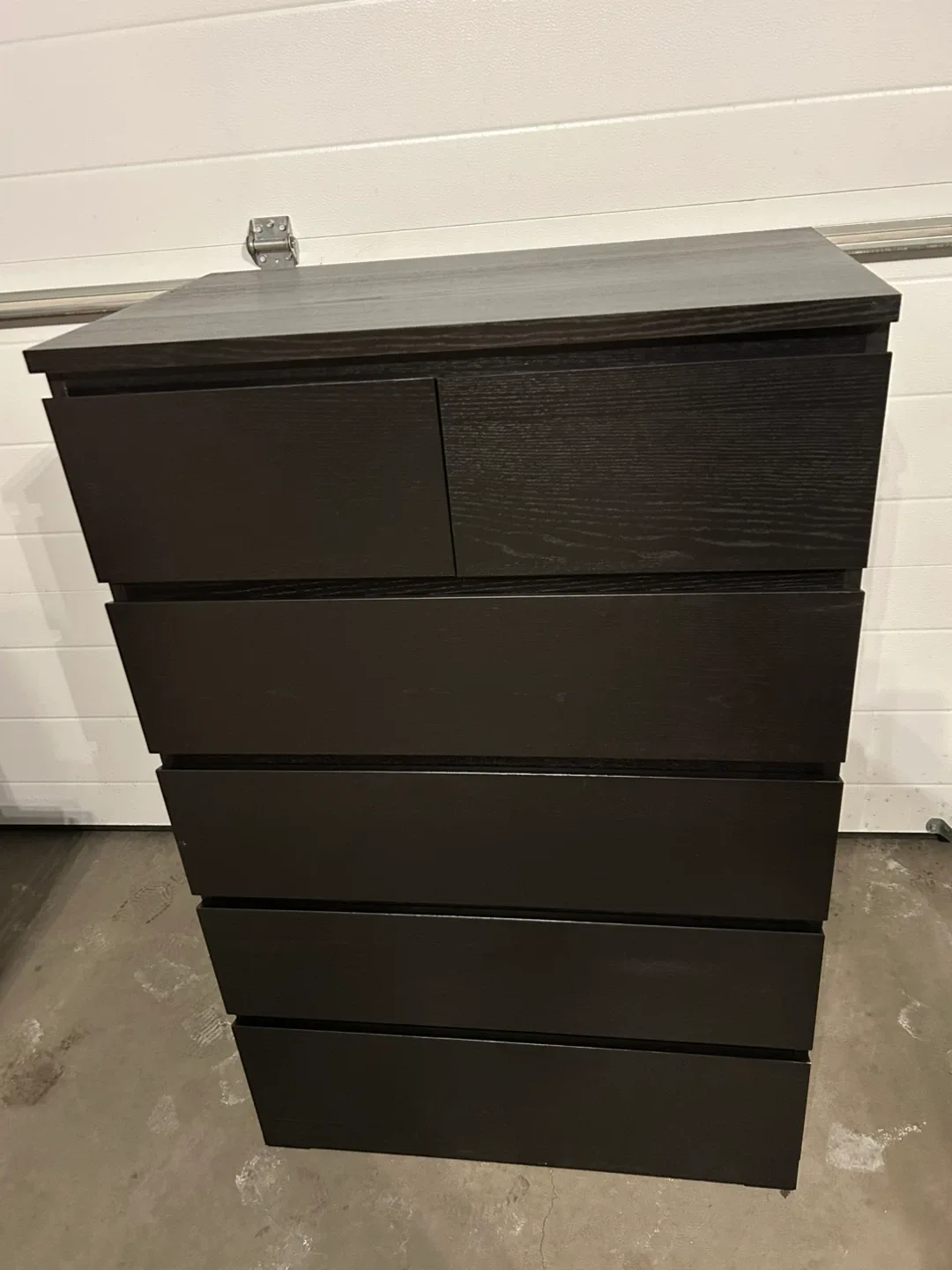 IKEA MALM dresser 6 drawers black brown