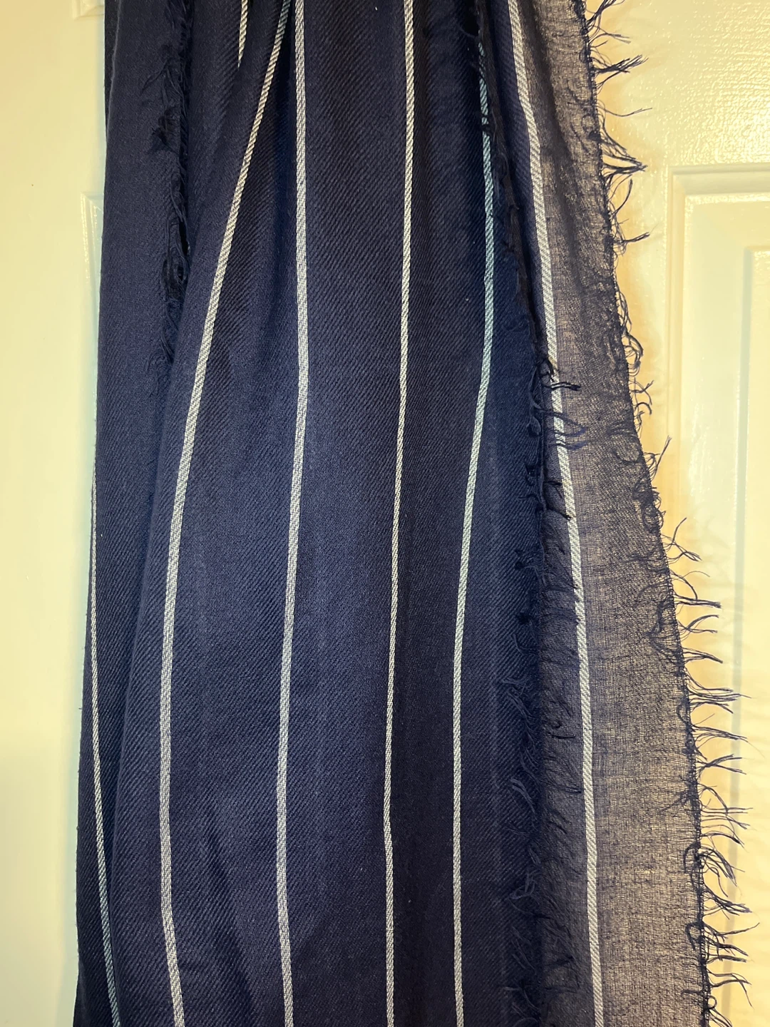 Navy & White Striped Scarf - photo 2