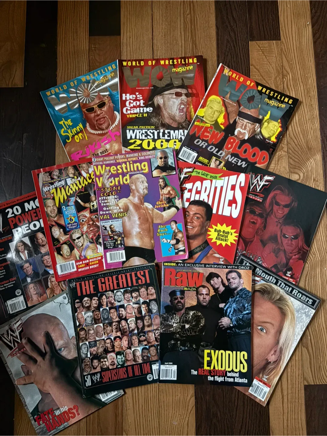 Vintage WWF/WWE Wrestling Magazines Lot x12 1999-2004