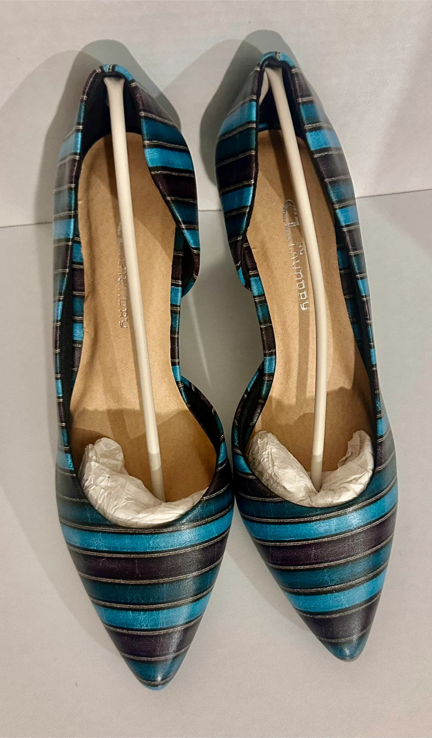 CL by Laundry Heels Size 7.5M Blue/Brown - photo 2