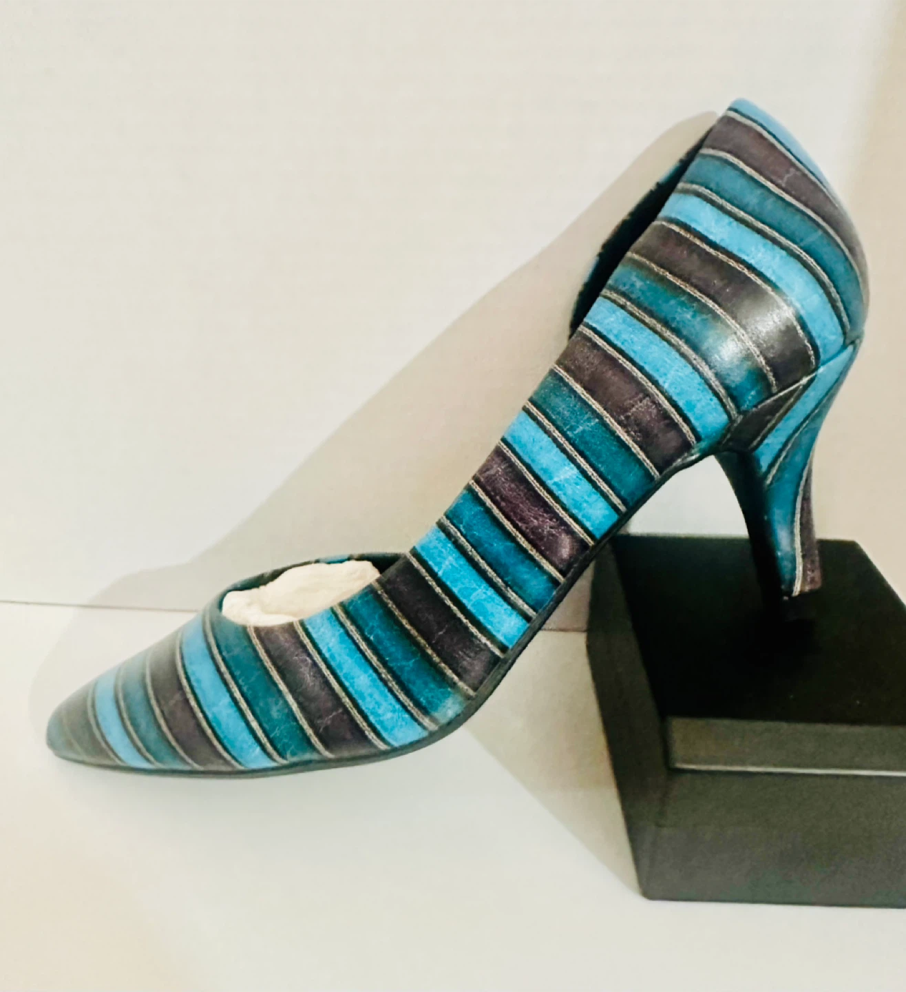 CL by Laundry Heels Size 7.5M Blue/Brown - photo 5