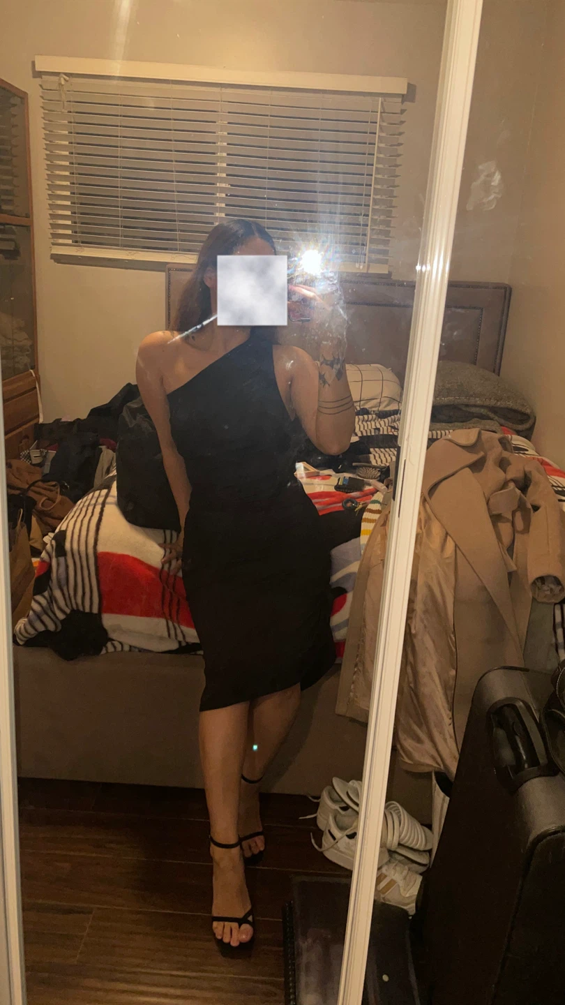 Black Ruched Bodycon Dress