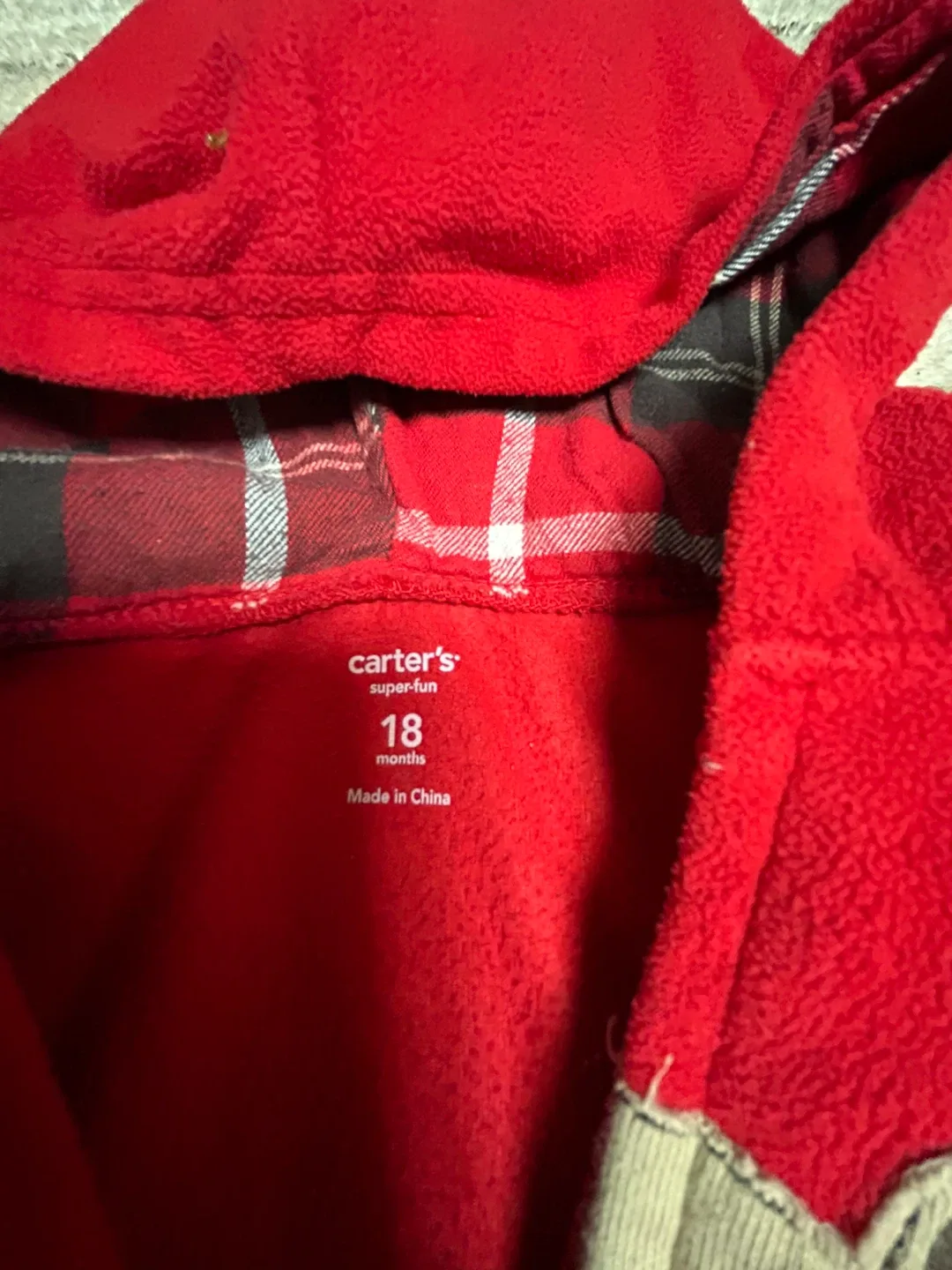 Carter's Red Moose Onesie - 18 Months image indicator(2)