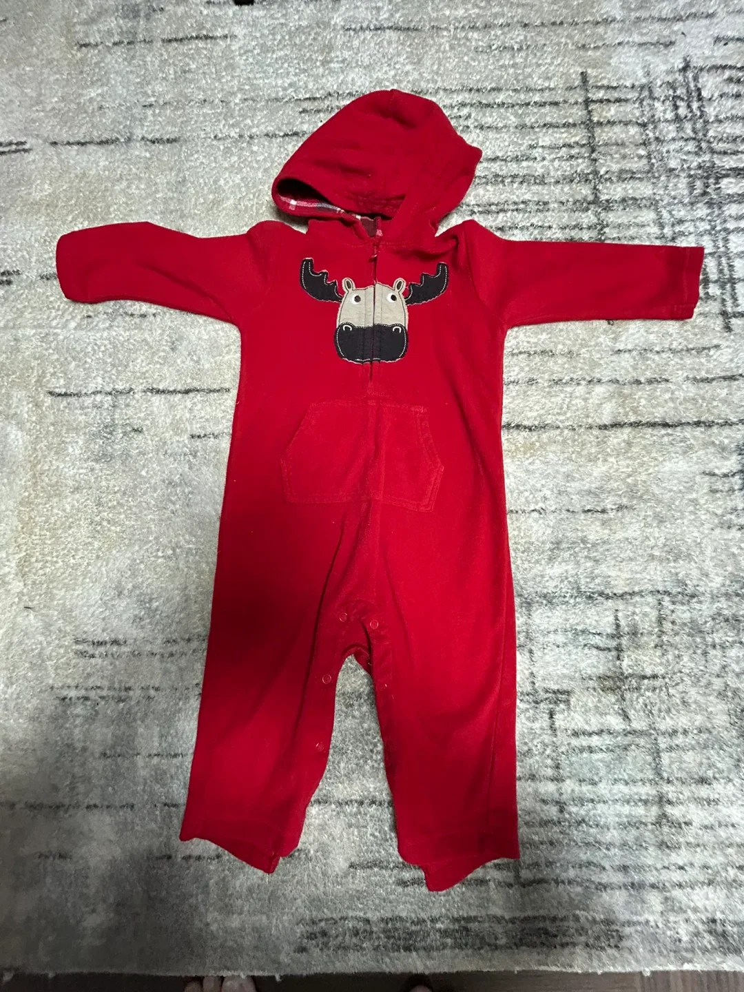 Carter's Red Moose Onesie - 18 Months