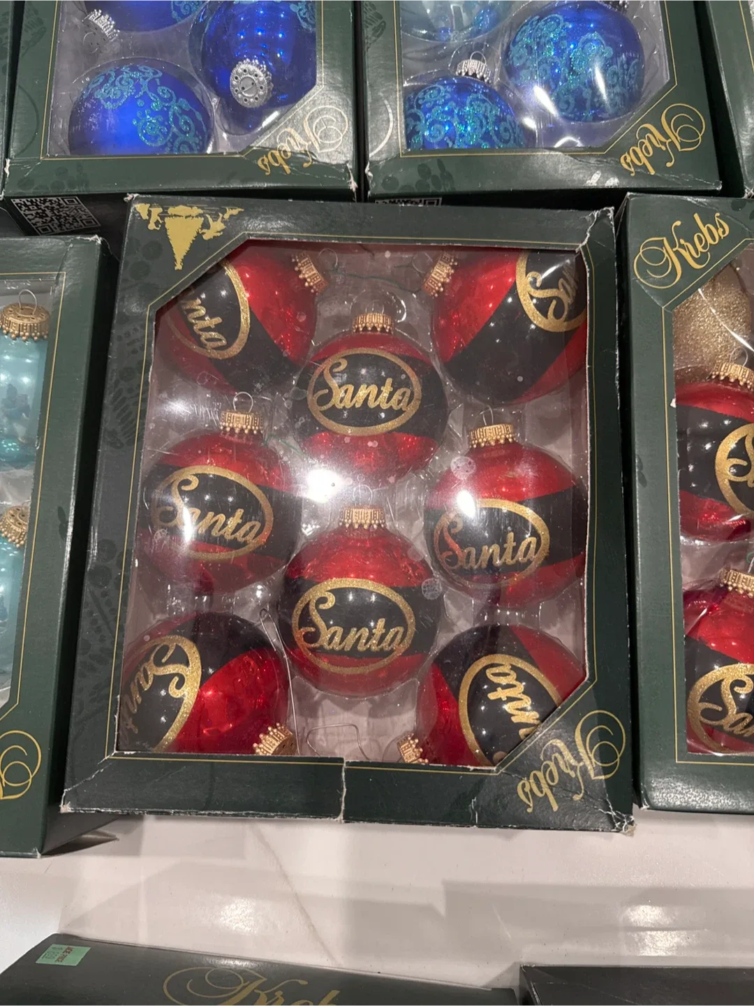 Krebs Santa Ornament Set