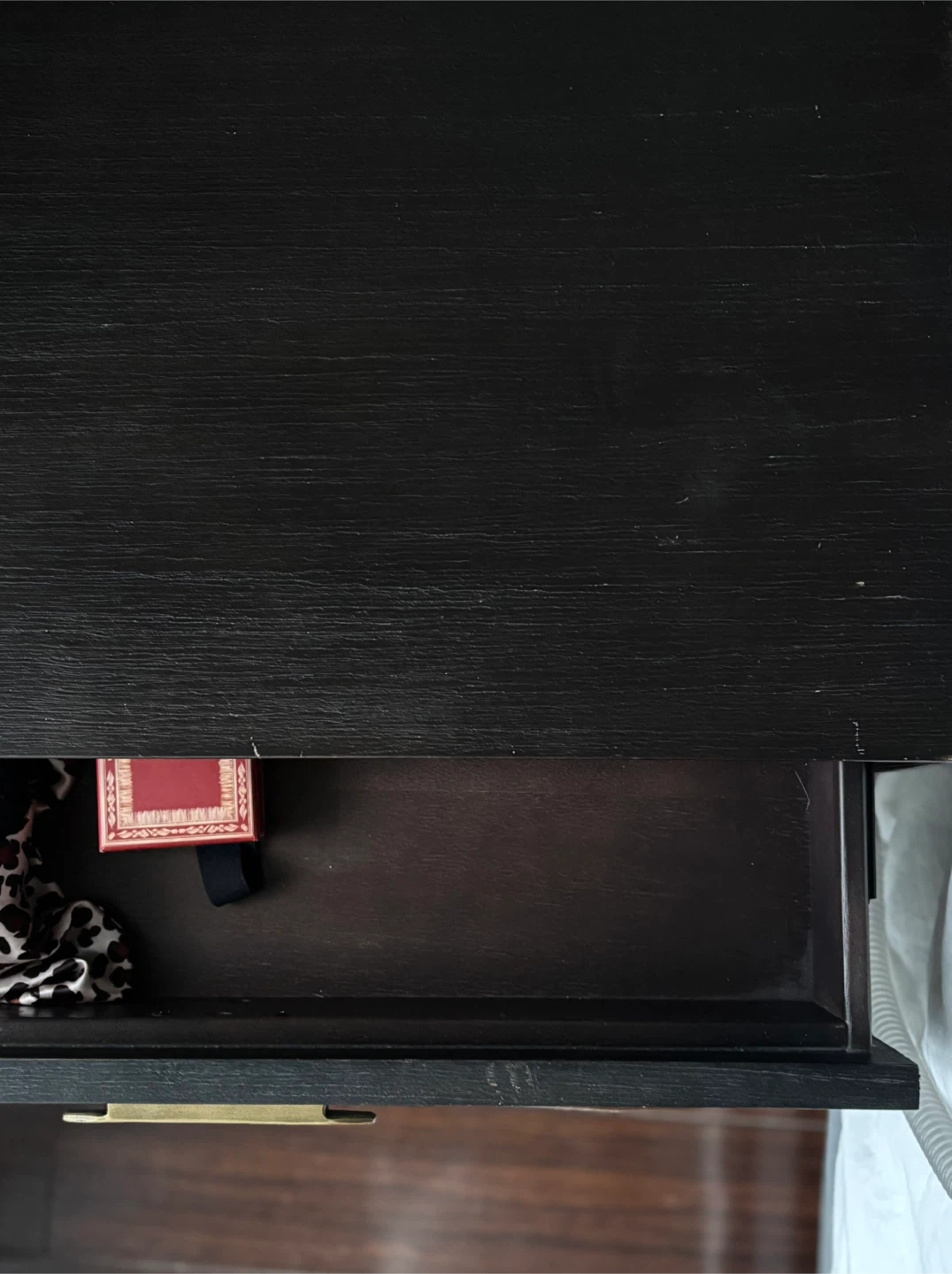 Brown Wood Nightstand - 2 Drawers - photo 4