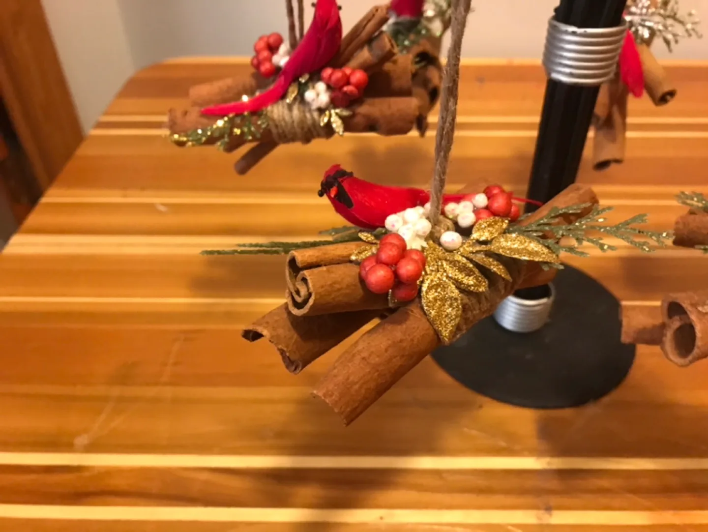 Cinnamon Stick Cardinal Christmas Ornament image indicator(2)