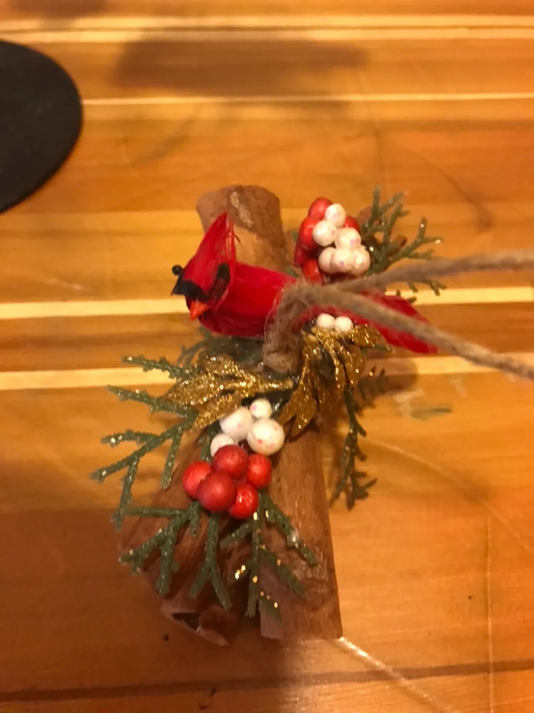 Cinnamon Stick Cardinal Christmas Ornament