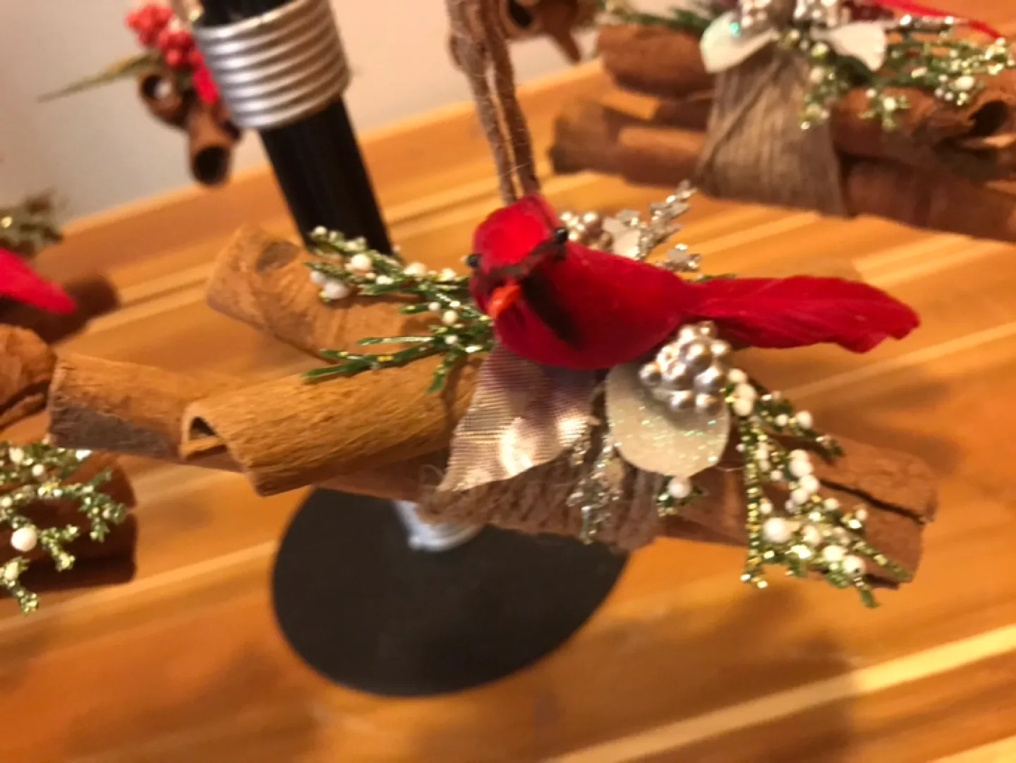 Cinnamon Stick Cardinal Christmas Ornament image indicator(4)