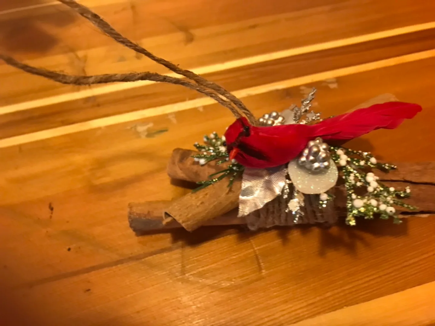 Cinnamon Stick Cardinal Christmas Ornament image indicator(3)