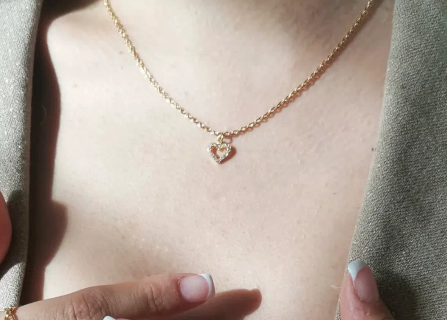 Gold Heart Pendant Necklace