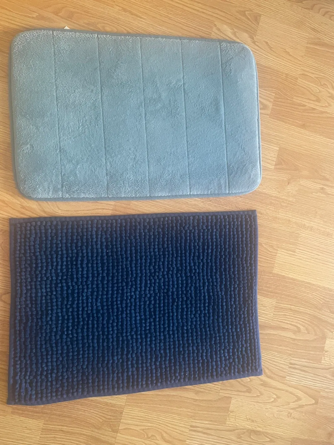 Bath Mats - light blue and dark blue
