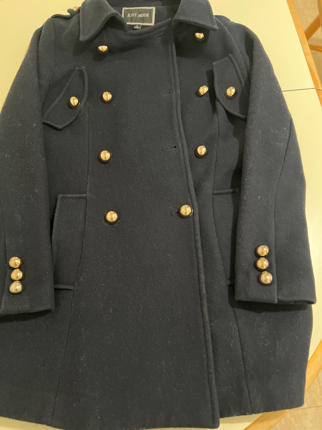 Just Mode Navy Blue Coat