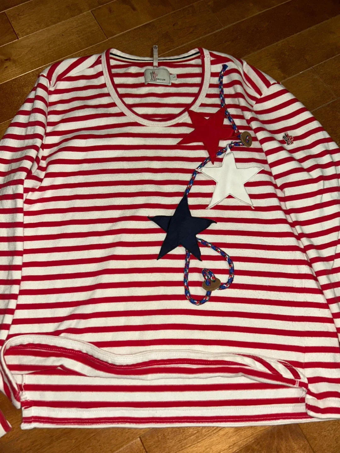 Moncler Grenoble Striped Long Sleeve Top - Size 1