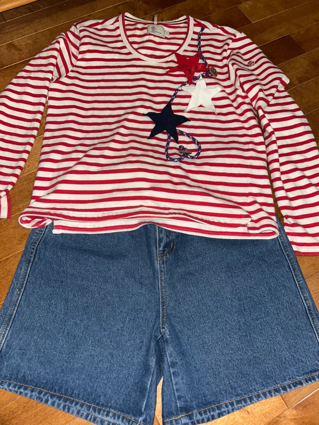 Moncler Grenoble Striped Long Sleeve Top - Size 1 image indicator(6)