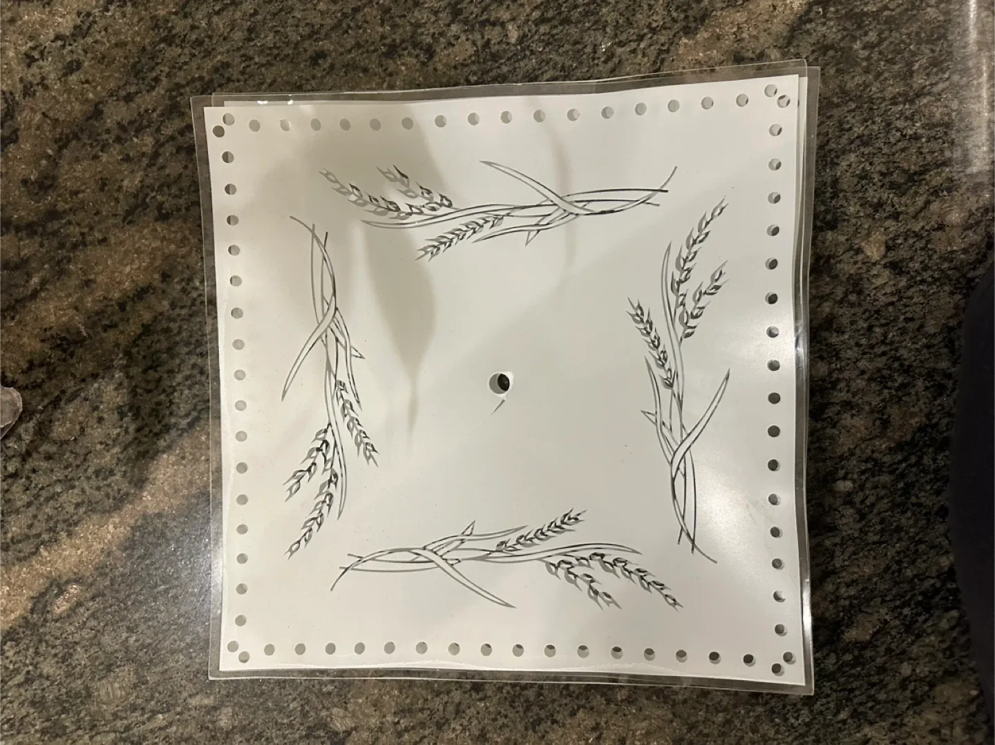 2 Vintage Square Ceiling Light Cover 12” image indicator(2)