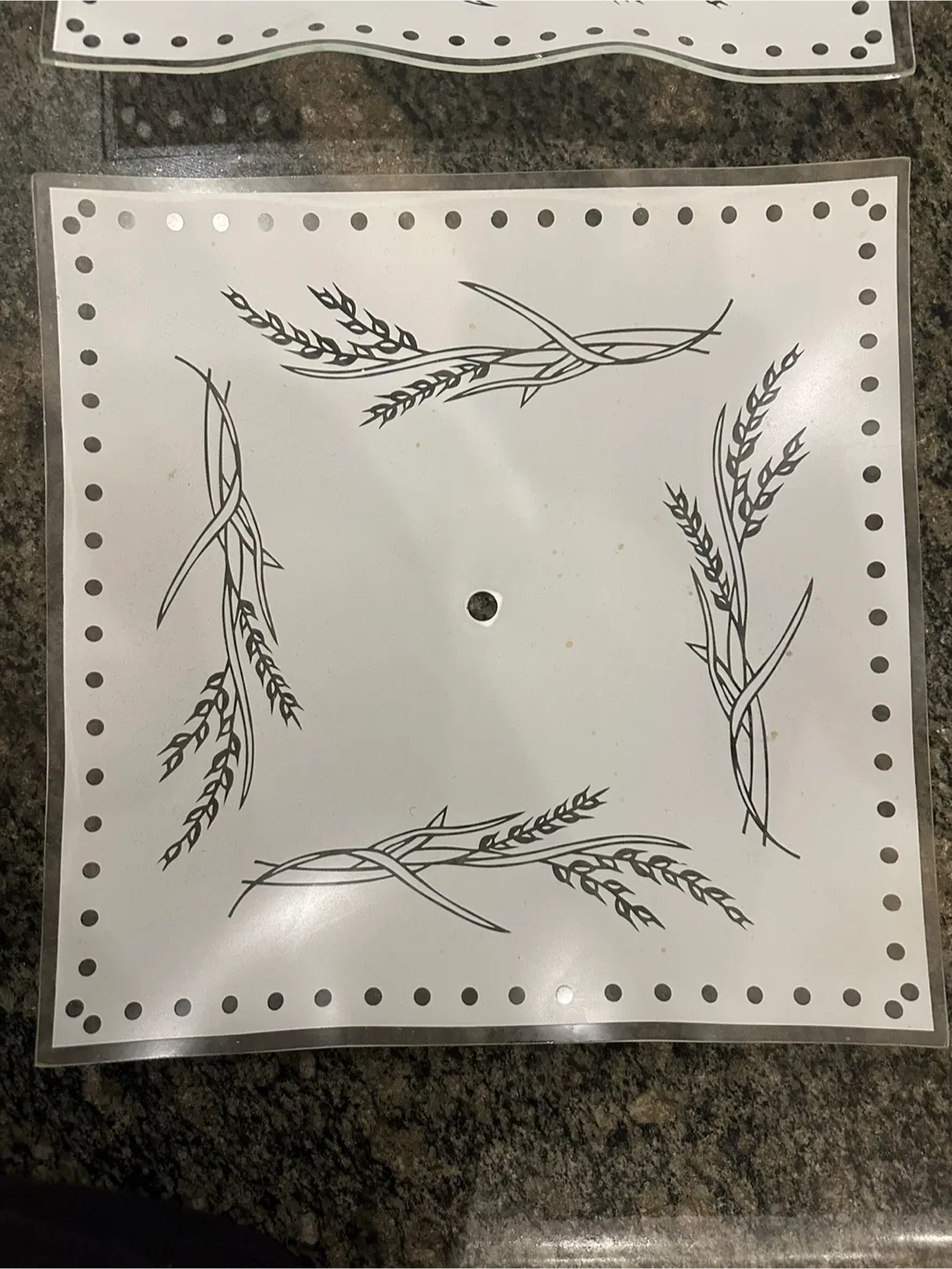 2 Vintage Square Ceiling Light Cover 12” image indicator(3)