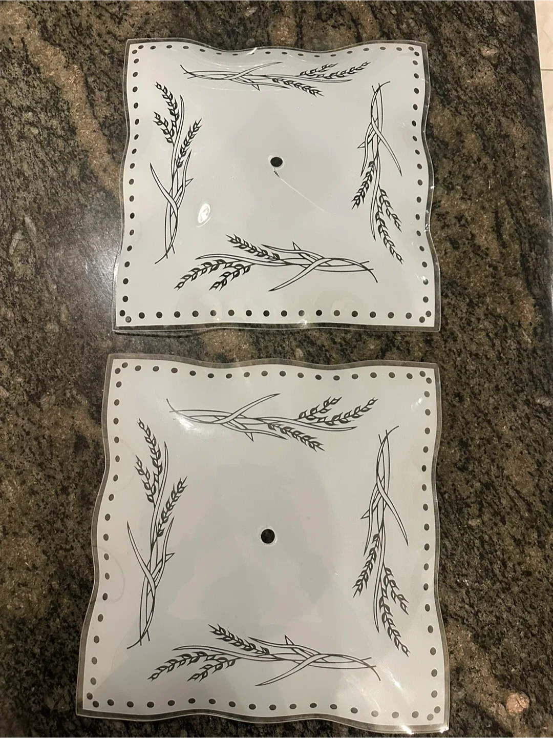 2 Vintage Square Ceiling Light Cover 12” image indicator(5)