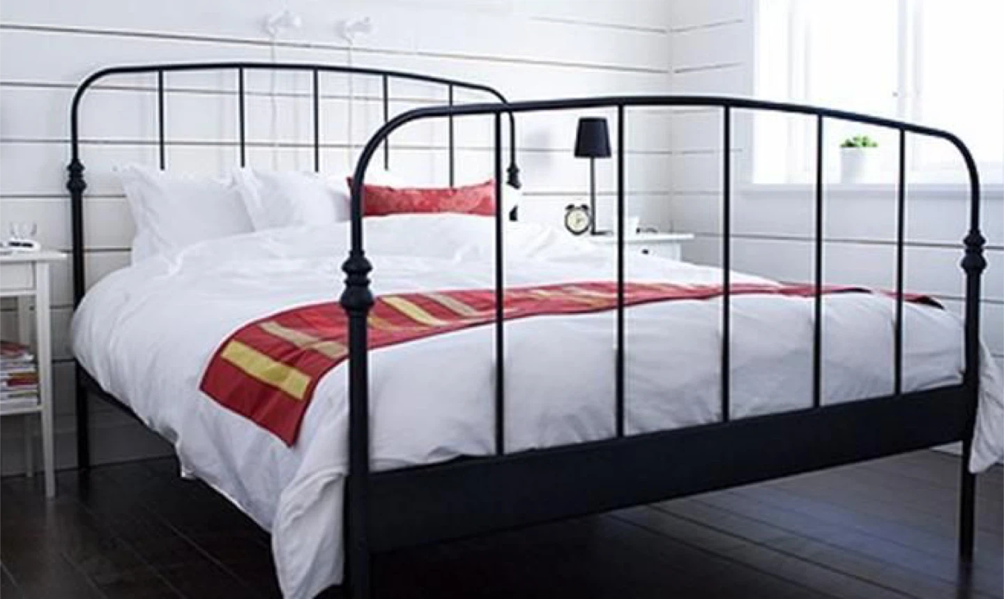 IKEA Hemnes Black Metal Bed Frame