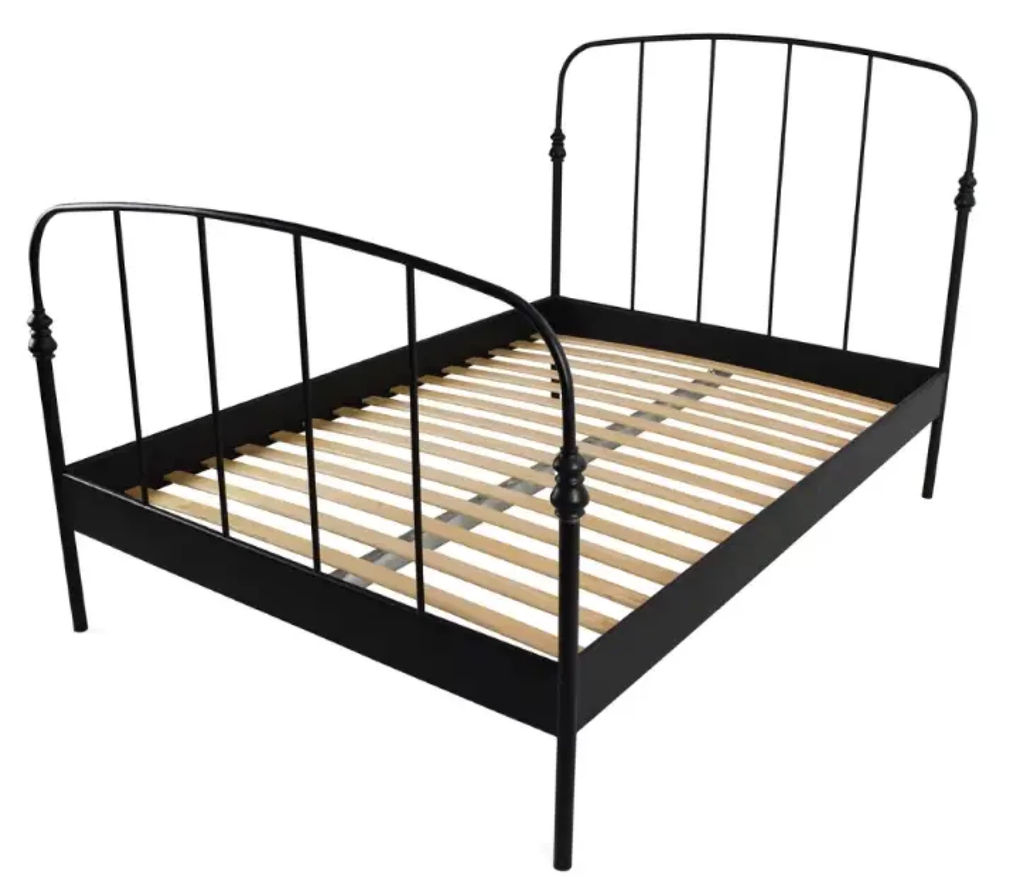 IKEA Hemnes Black Metal Bed Frame - photo 2