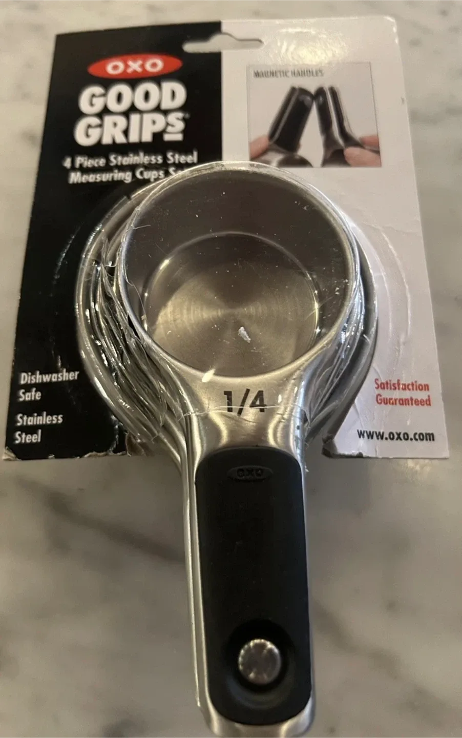 OXO Good Grips 4-Piece Stainless Steel Measuring Cups - New