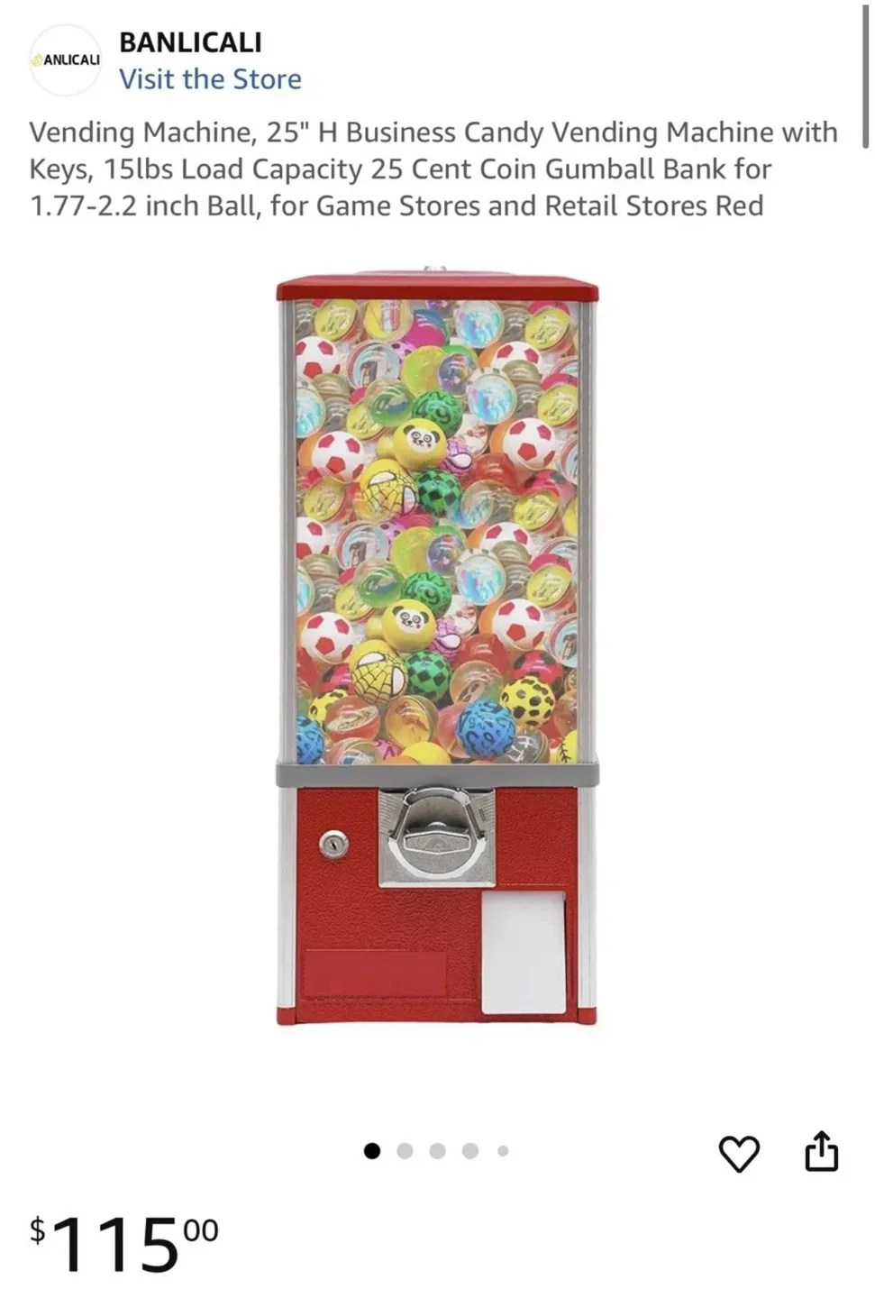 New BANLICALI Candy Vending Machine