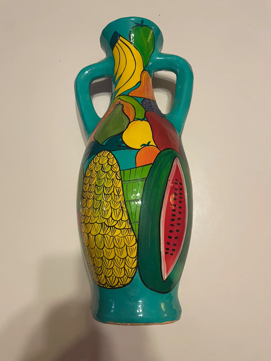Hand-Painted Fruit Design Vase - photo 4