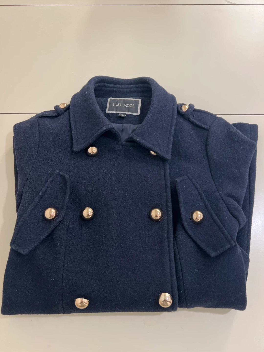 Just Mode Navy Blue Coat - photo 4