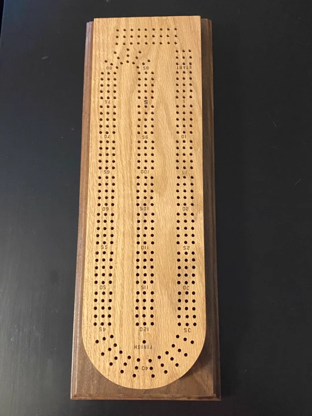 NEW!!Solid wood Cribbage Board with NEW Cards