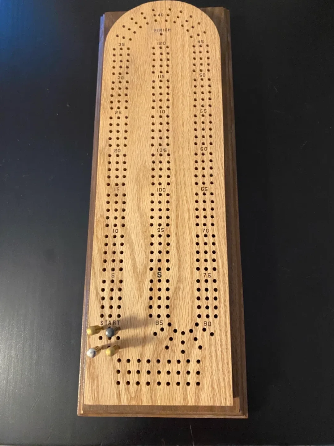 NEW!!Solid wood Cribbage Board with NEW Cards image indicator(6)