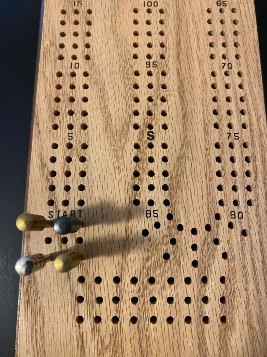 NEW!!Solid wood Cribbage Board with NEW Cards image indicator(7)