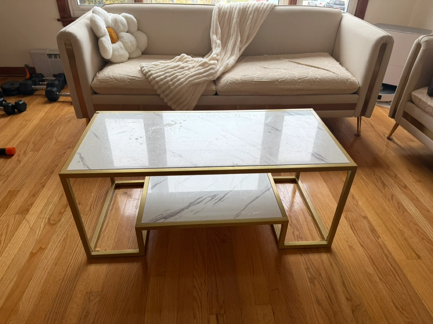 Marble & Gold Coffee Table