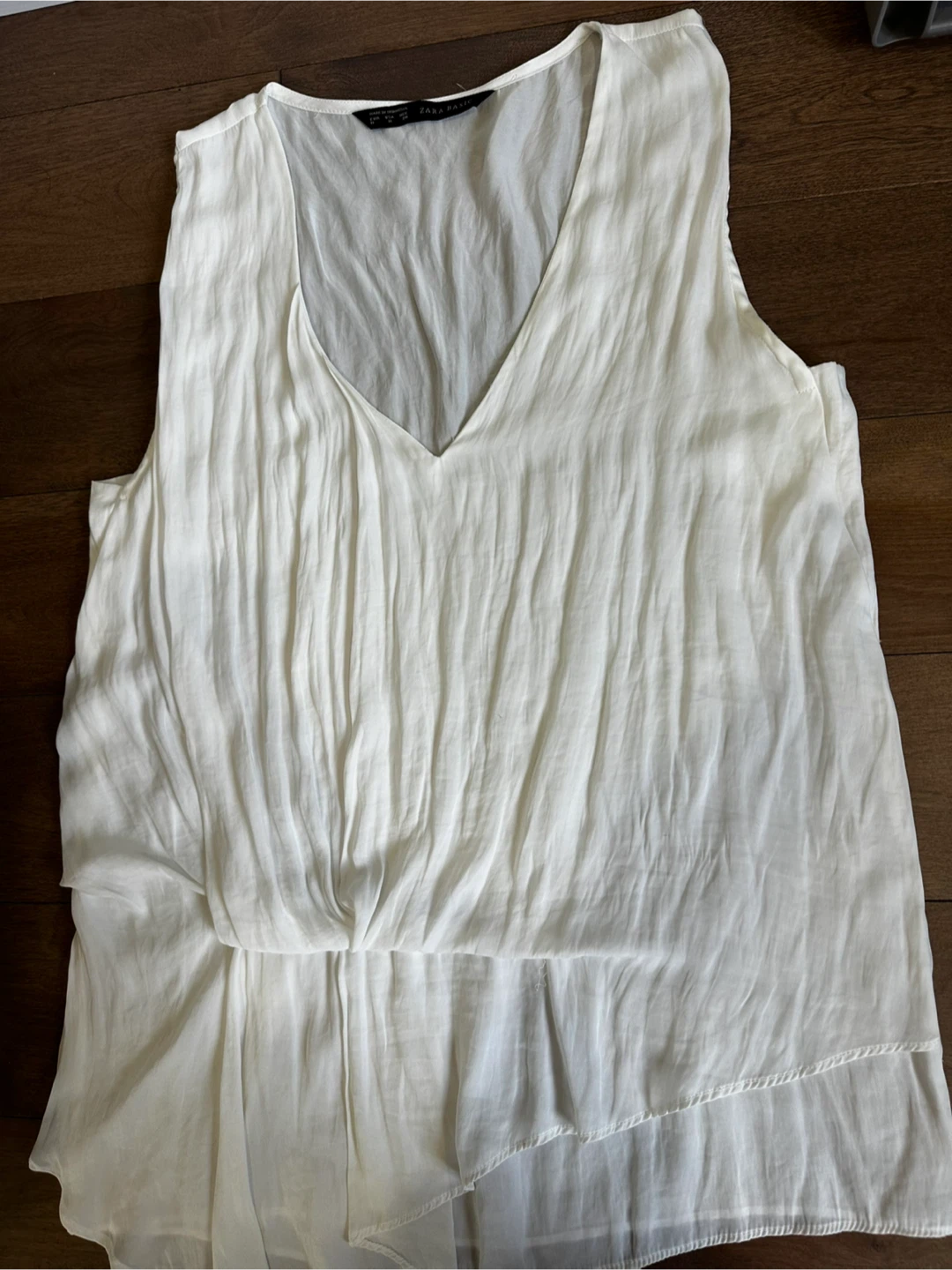 Zara Flowy White Sleeveless Top - Size M - photo 2