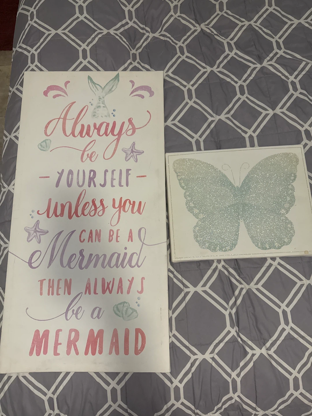 Wall Art: Mermaid & Butterfly