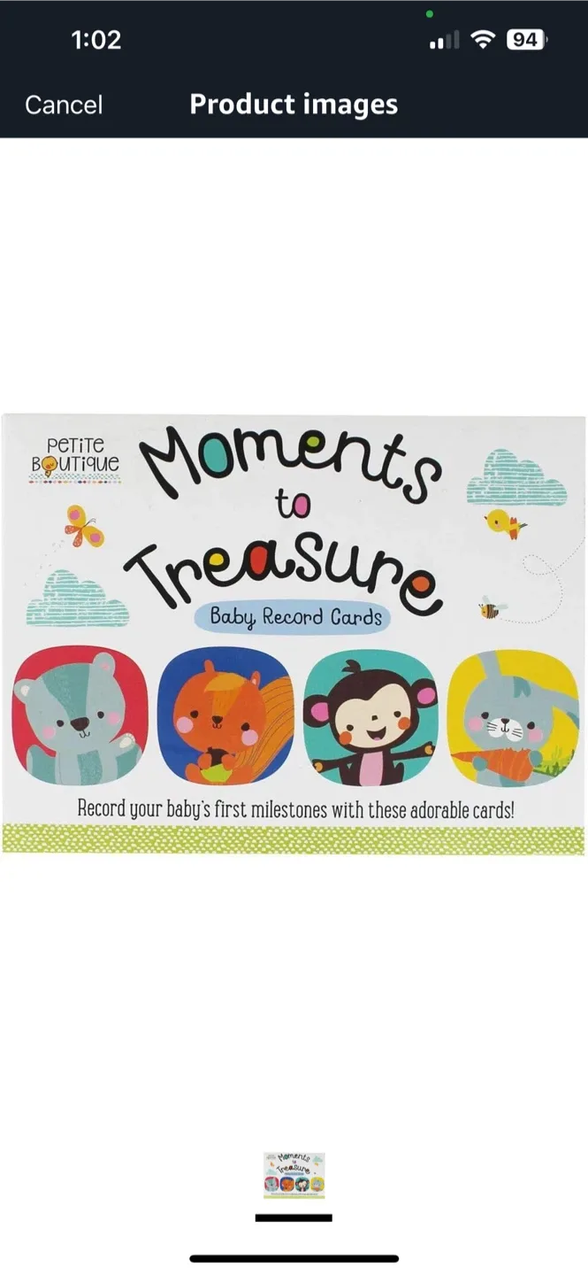 Petite Boutique Moments to Treasure Baby Record Cards