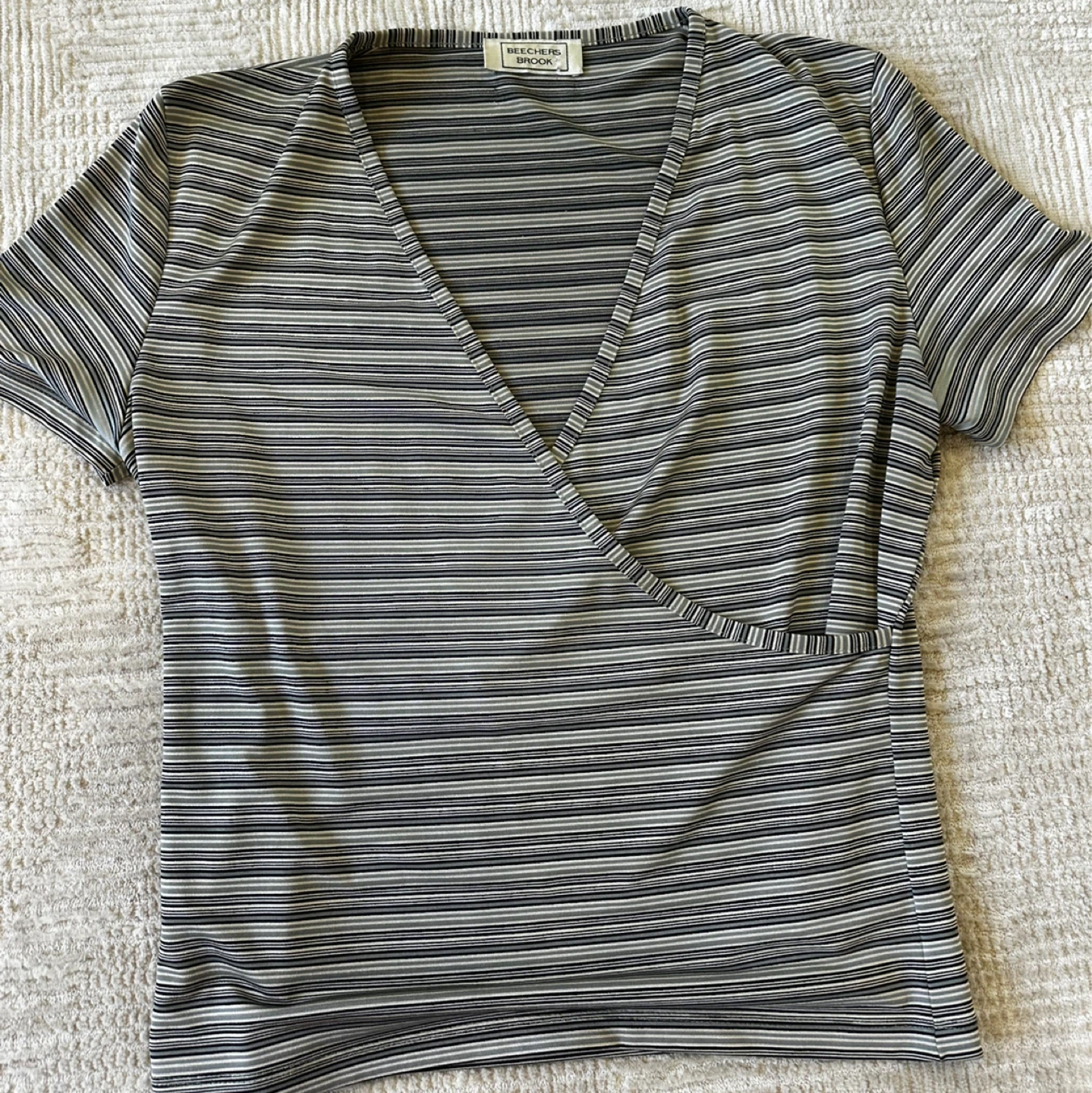 Beechers Brook Striped Wrap Top