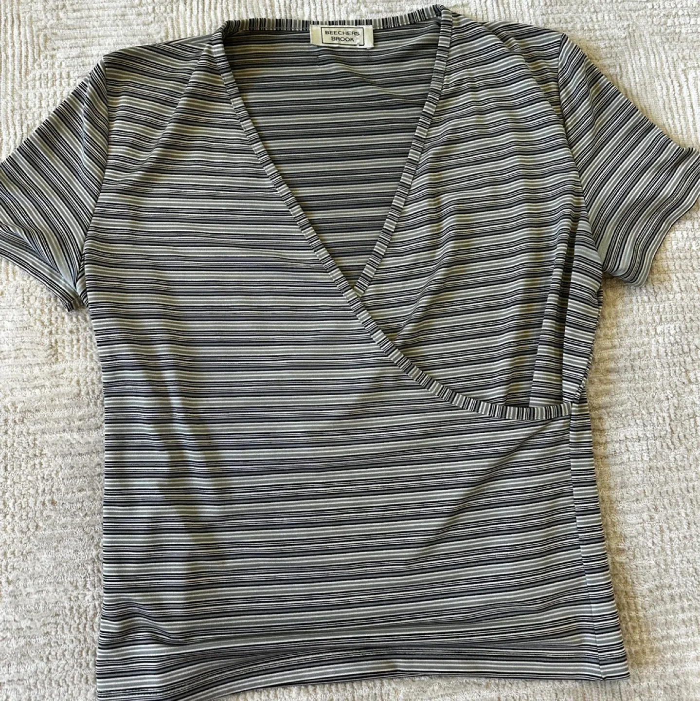 Beechers Brook Striped Wrap Top