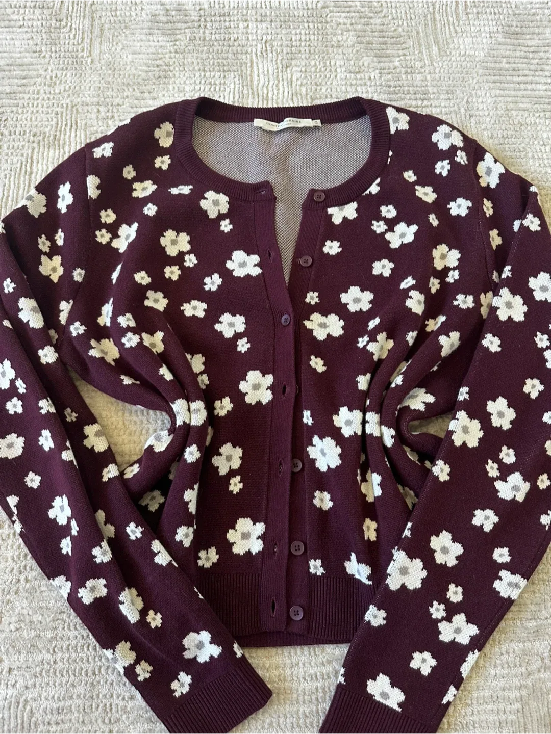 Knit Floral Cardigan