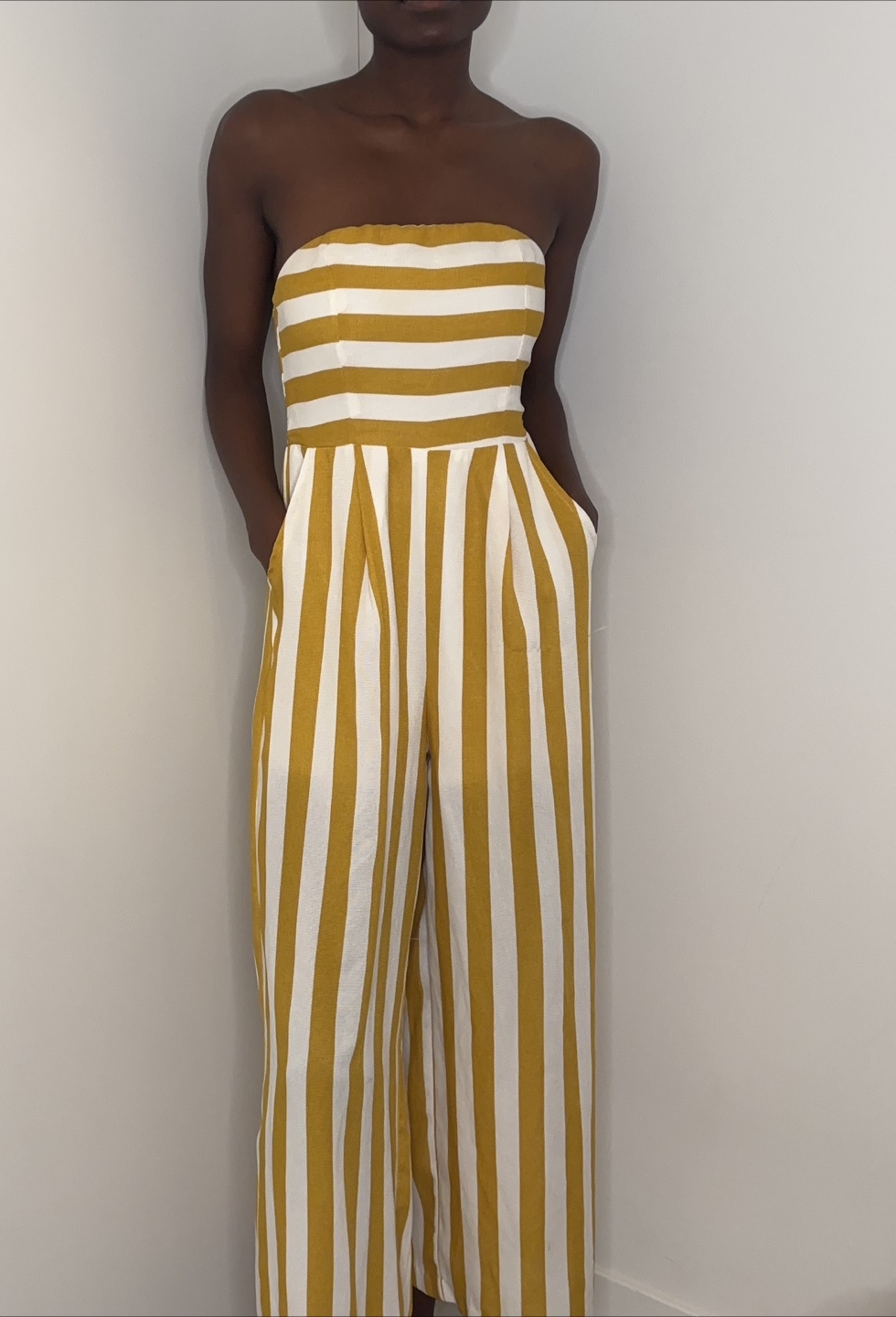 Jumpsuit Small S Strapless Wide Leg Jumper - photo 3