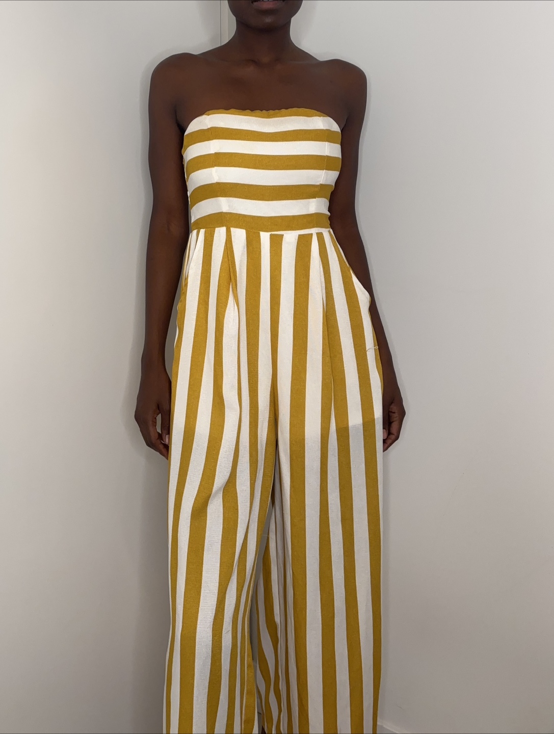 Jumpsuit Small S Strapless Wide Leg Jumper - photo 2