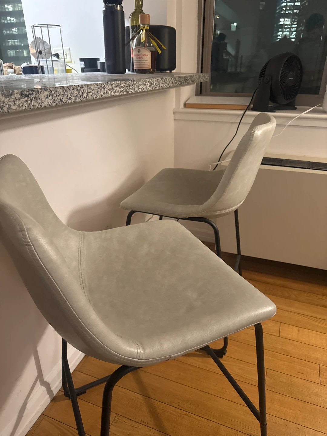 Set of 2 Gray Bar Stools - photo 2